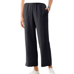 J. Jill black cropped linen pants